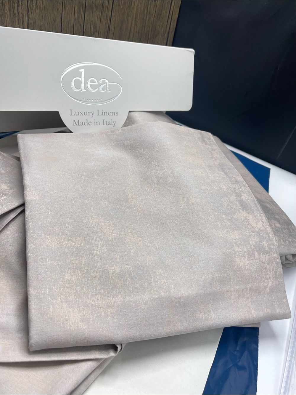 DEA Italian Luxury Linens King Duvet Cover 2 Pillowcases 3 Piece Set Pale Beige